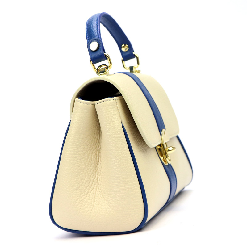 Luka Skórzana damska listonoszka z paskiem z organizerem torebka do ręki