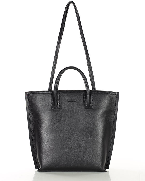 Ekskluzywna torba shopper do pracy skórzana premium MARCO MAZZINI czarna