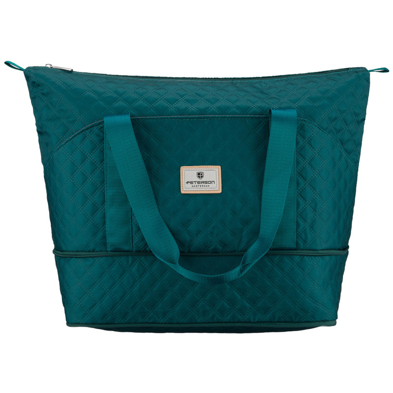 Treningowa torba wykonana z poliestru w zielonym kolorze, zawieszona na wygodnych uchwytach - Peterson