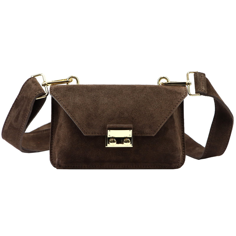 Miejska Zgrabna damska listonoszka zamszowa torebka przez ramię Luka