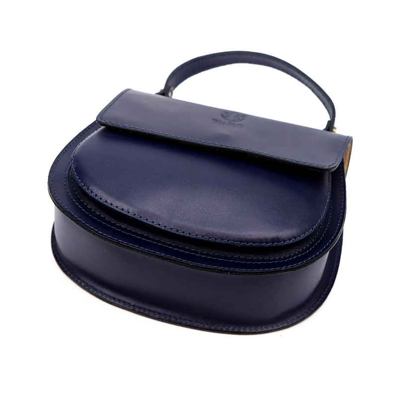 Zaokrąglona Listonoszka skórzana elegancka torebka na ramię Gregorio