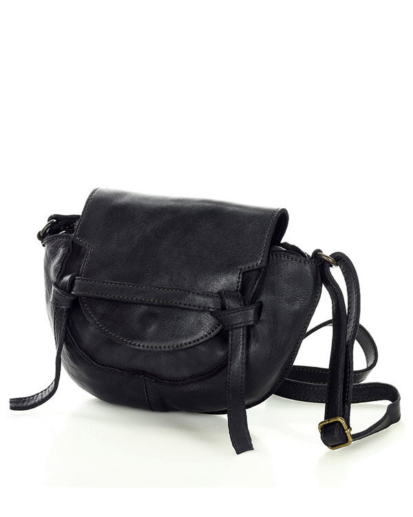 Marco Mazzini Torebka listonoszka skórzana saddle bag czarny