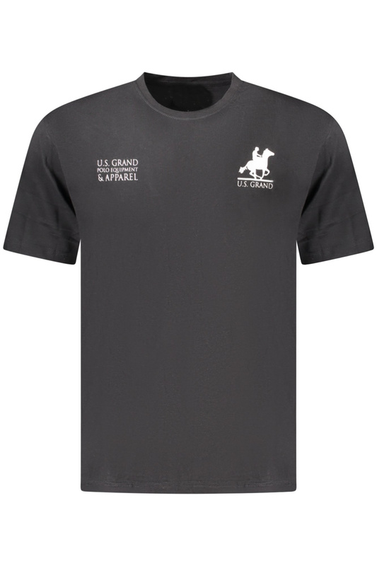 MĘSKA CZARNA KOSZULKA Z KRÓTKIM RĘKAWEM US GRAND