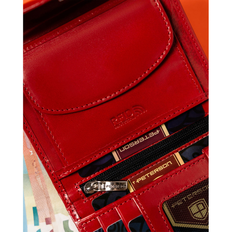 Portfel damski skórzany z kieszonką na monety - Peterson