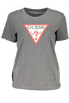 GUESS JEANS T-SHIRT Z KRÓTKIM RĘKAWEM DAMSKI SZARY