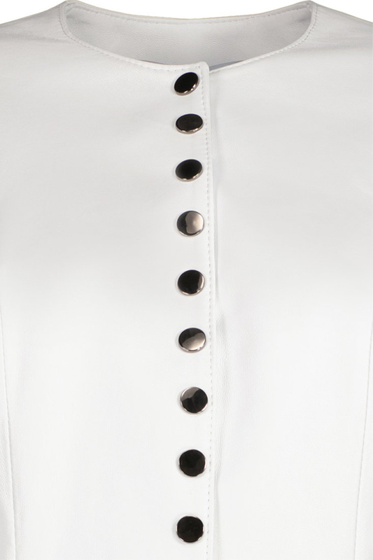 Bukowski damska Skórzana kurtka "Honorata" zapinana na guziki