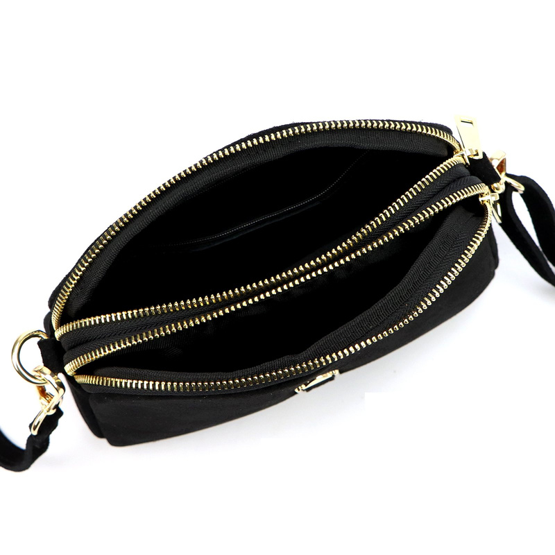 Dwukomorowa damska listonoszka skórzana zamszowa torebka na ramię Luka