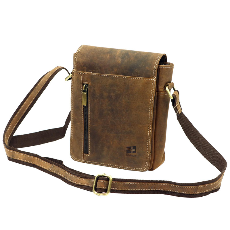 Saszetka męska z naturalnej skóry Nordee MSD-03 GM09