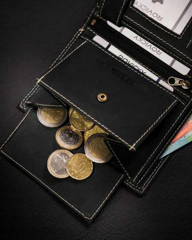 Skórzany męski portfel Wild N4-CHM-NL RFID