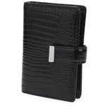 Etui skórzane na dokumenty karty okładka skóra naturalna wizytownik czarny M32