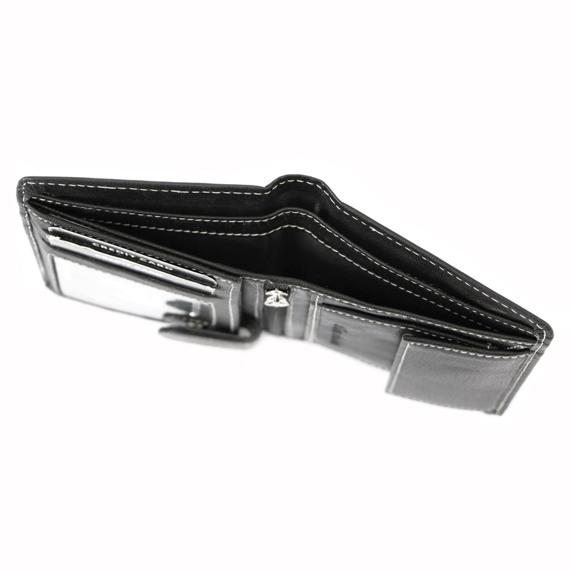 Duży stylowy Skórzany męski portfel Money Kepper