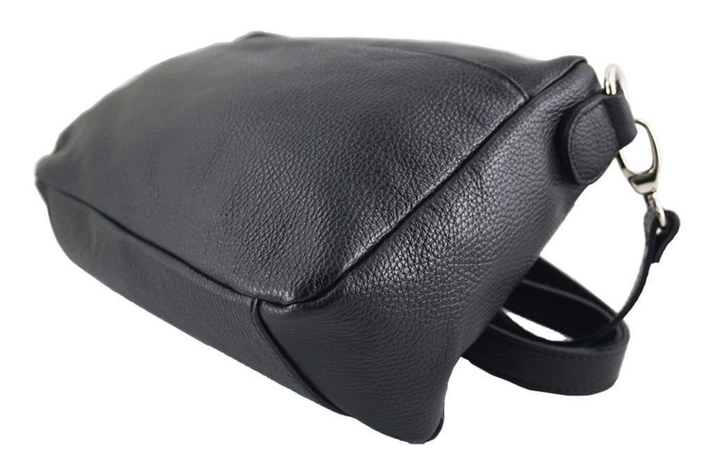 Listonoszka ze skóry naturalnej - Różowa pudrowa