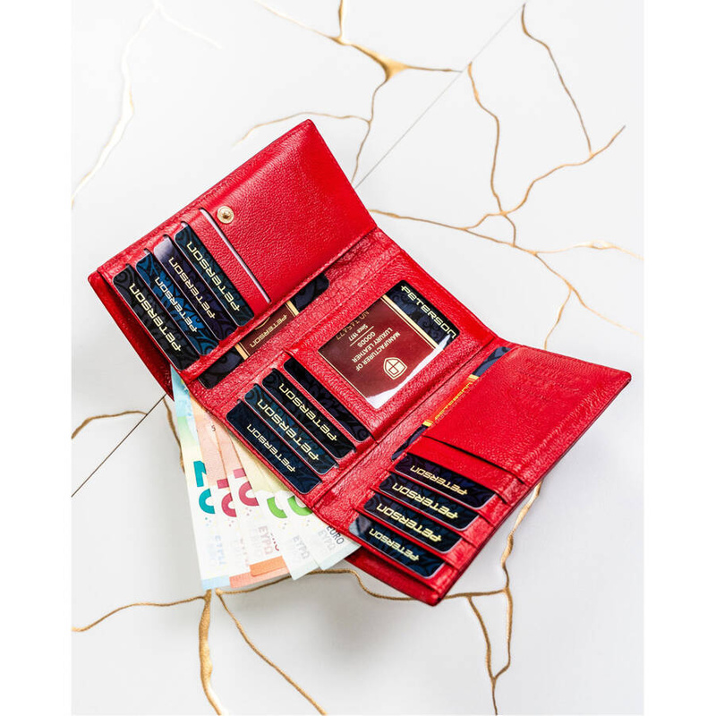 Skórzany damski portfel Peterson PTN 55020-BFBC