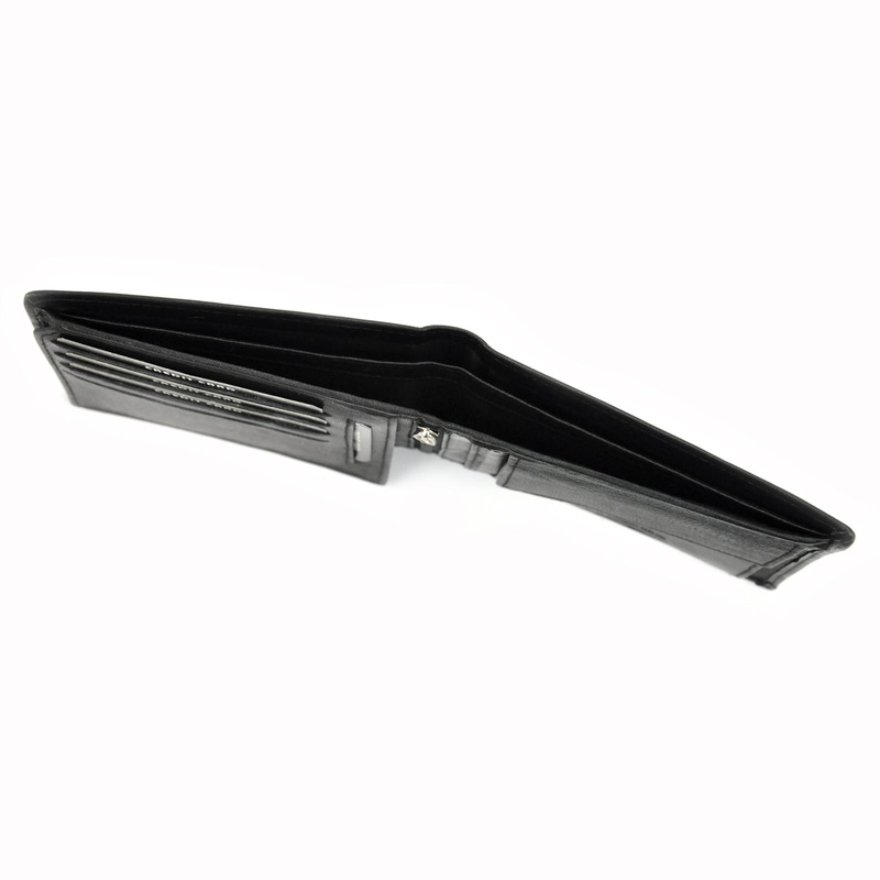 Money Kepper męski portfel skóra naturalna składany dwie kieszenie