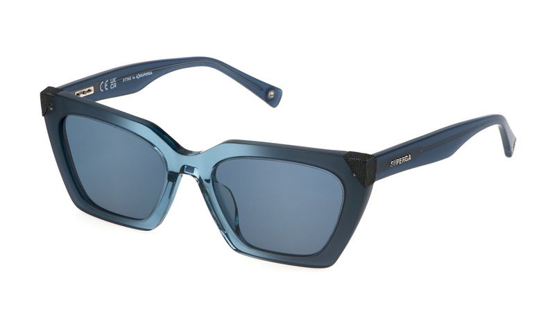 Okulary STING SST495-5506PE. Okulary przeciwsłoneczne, Kolor niebieski. Kobieta.