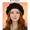 Czarny, stylowy beret damski wykonany z akrylu - Peterson