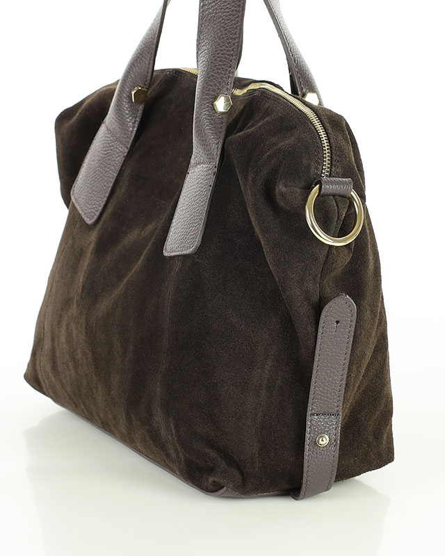 Torebka damska worek hobo bag skóra naturalna - MARCO MAZZINI czarna