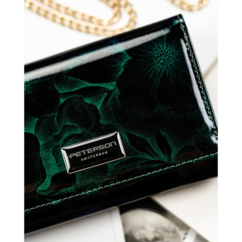 skóra naturalna + Damski portfel ze skóry ekologicznej Peterson PTN PS112-FDS