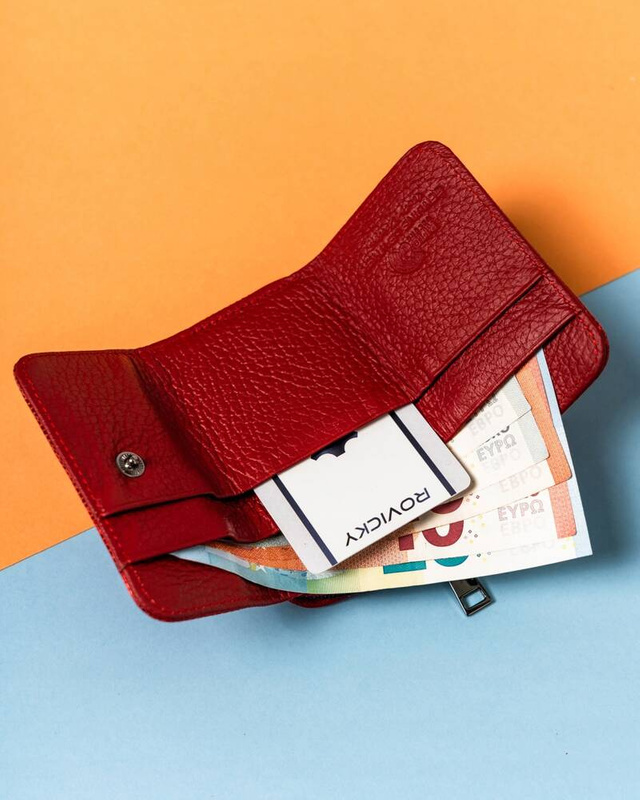 Mały błyszczący portfel damski Lorenti z RFID