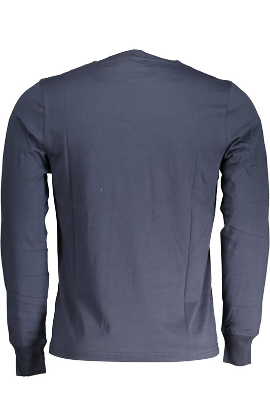 NIEBIESKI T-SHIRT MĘSKI K-WAY Z DŁUGIM RĘKAWEM