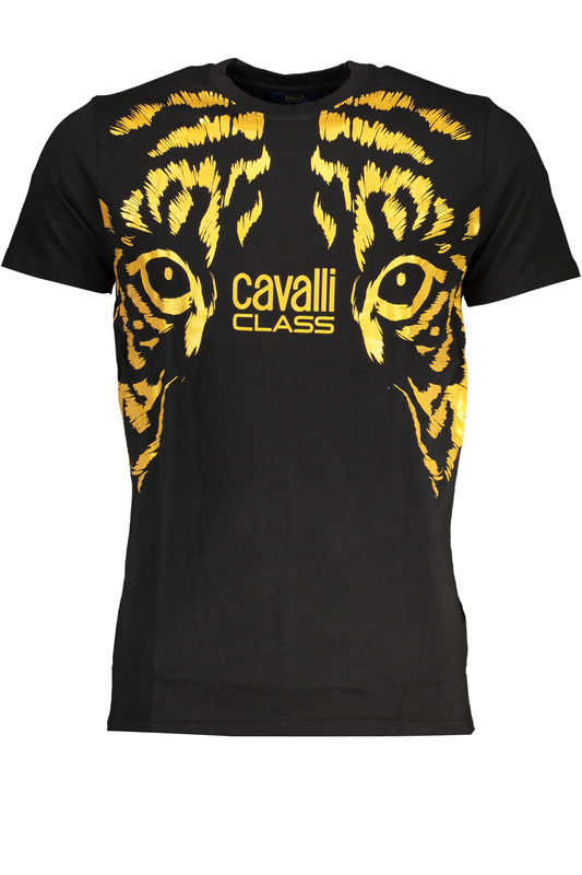 T-SHIRT MĘSKI Z KRÓTKIM RĘKAWEM KLASY CAVALLI CZARNA