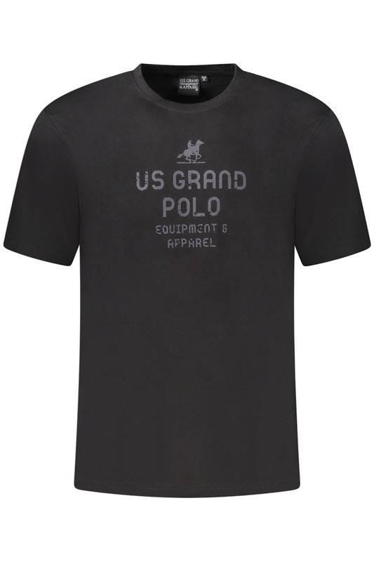 MĘSKA CZARNA KOSZULKA Z KRÓTKIM RĘKAWEM US GRAND