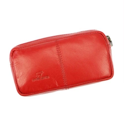 Małe skórzane zgrabne zapinane etui na klucze karabińczyki EL FORREST