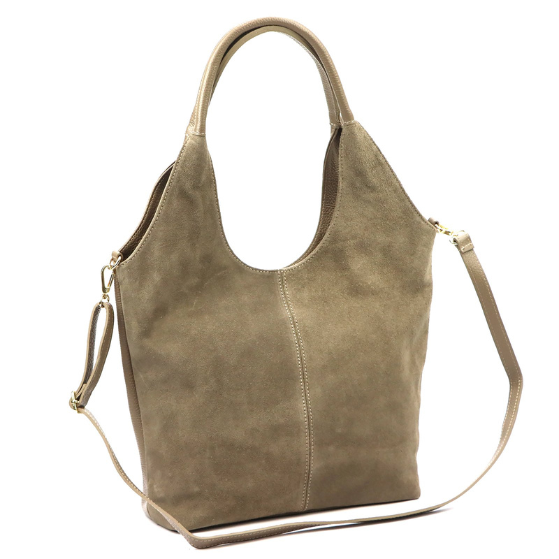 Vera Pelle damska shopperbag na ramię torebka skórzana z organizerem duża