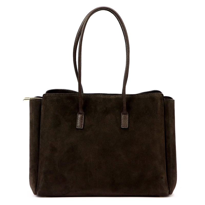 Camilla damska torebka na ramię zamszowa skóra naturalna shopperbag