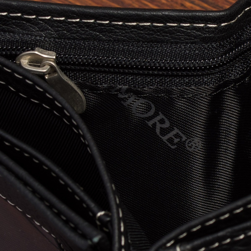 Portfel skórzany męski mały brązowy Beltimore z RFiD L54