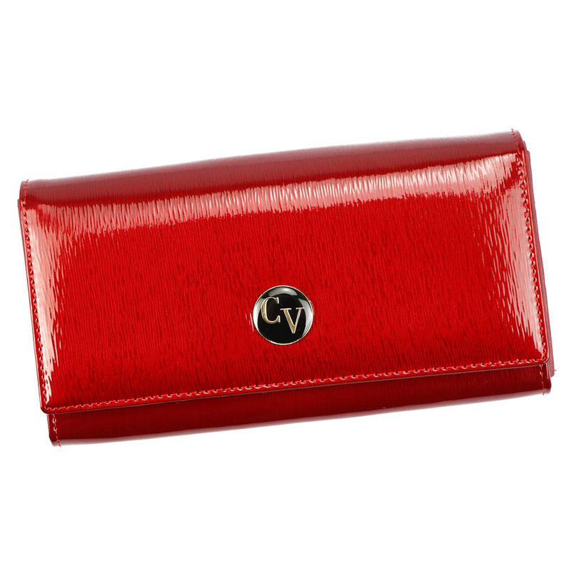 Cavaldi damski portfel skóra naturalna lakierowana duża portmonetka