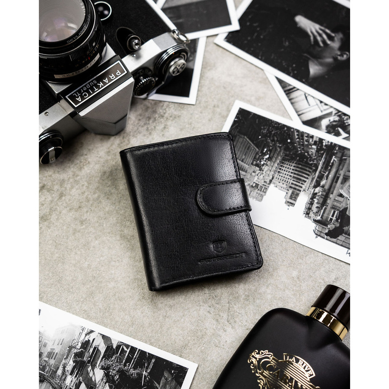 Skórzany męski portfel Peterson PTN RM-12L-BUF