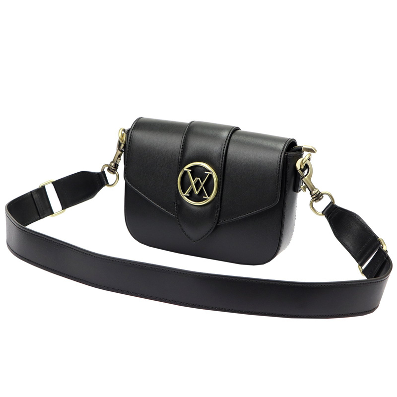 Luka damska listonoszka skóra naturalna torebka przez ramię z klapą