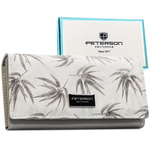 skóra naturalna + Damski portfel ze skóry ekologicznej Peterson PTN PX22-1-NPK