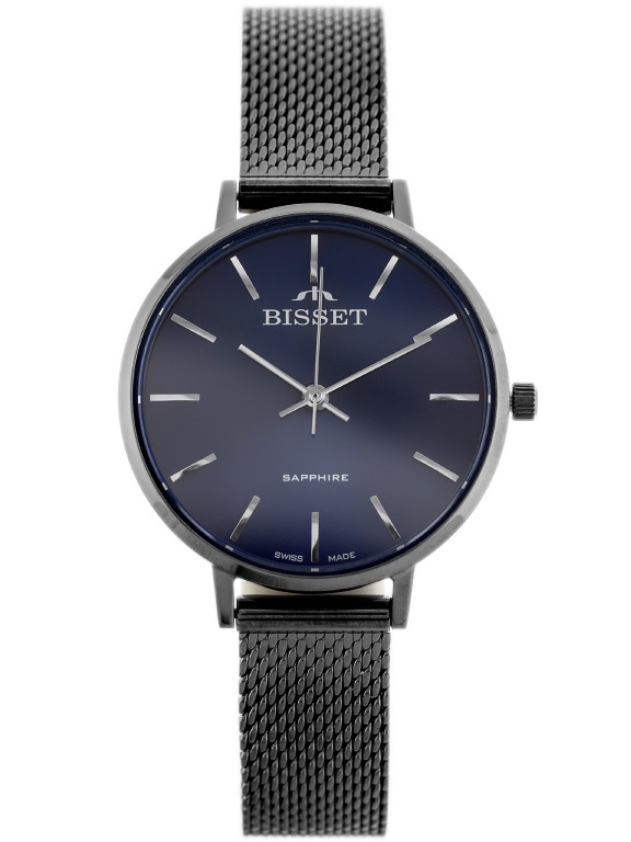 ZEGAREK DAMSKI BISSET BSBF30 (zb578w) - SZAFIROWE SZKŁO