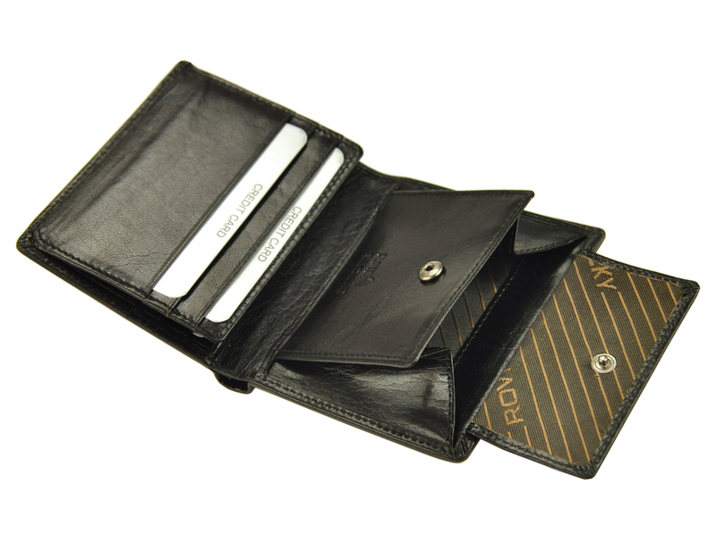 Skórzany męski portfel Rovicky PC-028-BAR RFID