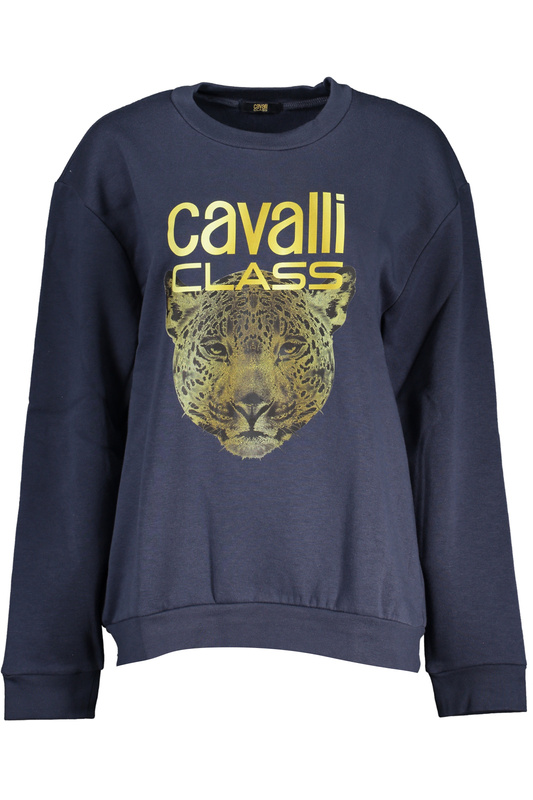 BLUZA DAMSKA BEZ ZAMKU NIEBIESKA KLASY CAVALLI