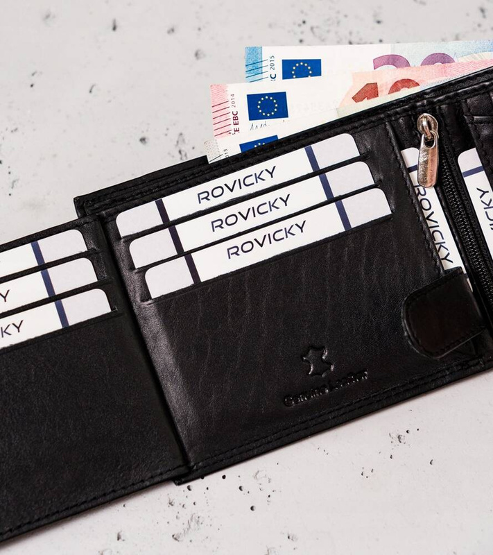 Skórzany rozbudowany męski portfel Wild z RFID