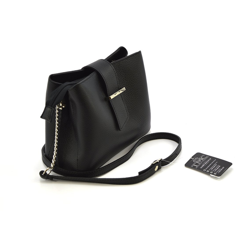 Luka damska listonoszka na ramię skóra naturalna elegancka dwukomorowa