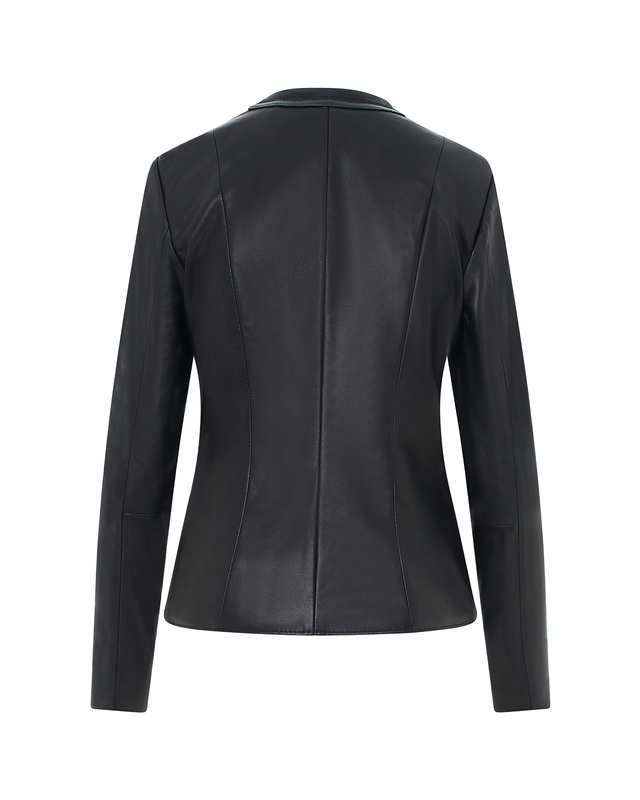 Bukowski damska kurtka skórzana casual zapinana na suwak