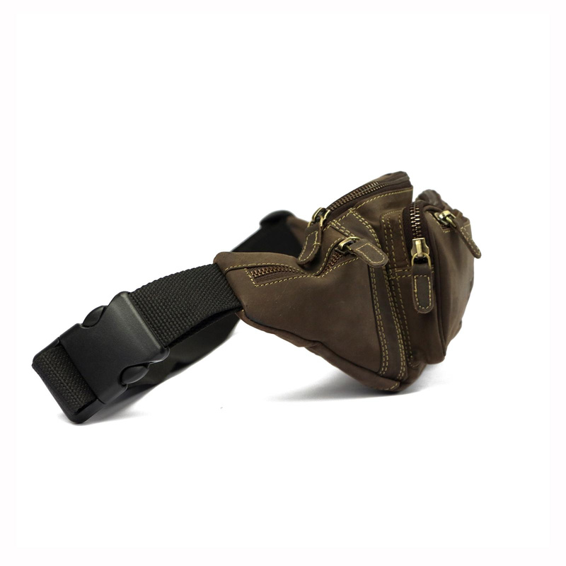 Always Wild męska nerka biodrowa skóra naturalna z kieszeniami przez ramię