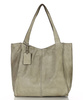 MARCO MAZZINI Torebka miejski shopper bag skóra naturalna handmade beżowa cappuccino