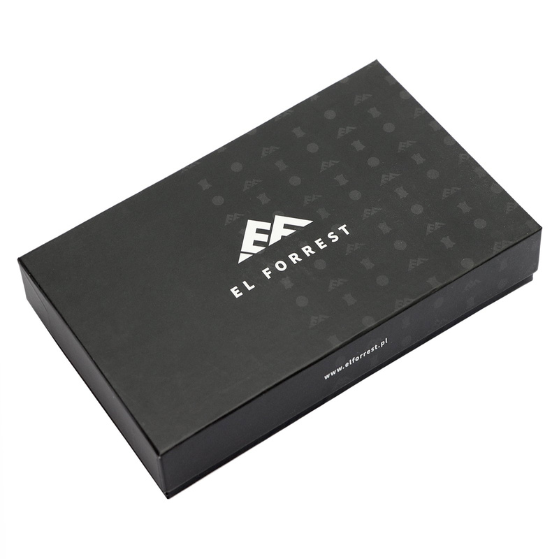 EL FORREST portfel pionowy duży skóra naturalna podłużna portmonetka RFID