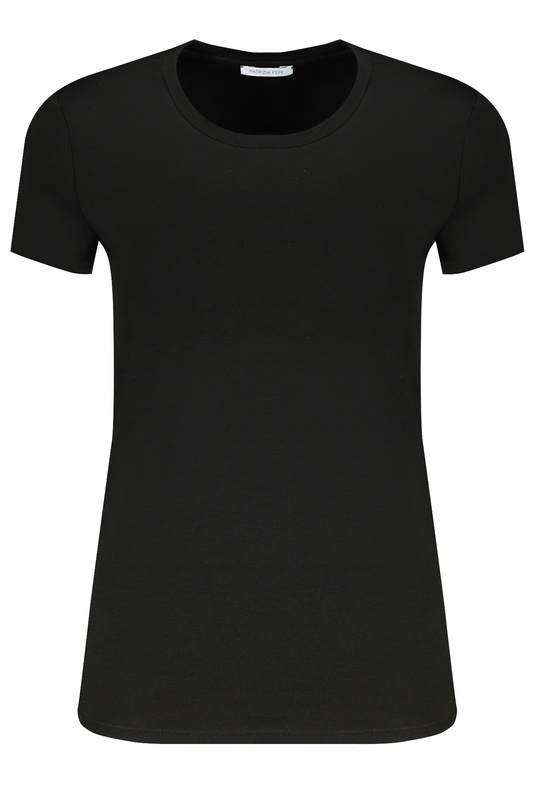 T-SHIRT DAMSKI Z KRÓTKIM RĘKAWEM PATRIZIA PEPE CZARNA