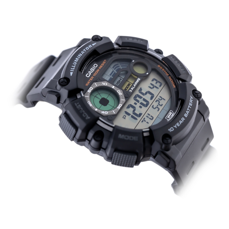 ZEGAREK MĘSKI CASIO Digital Moonphase WS-1500H-2AVEF + BOX