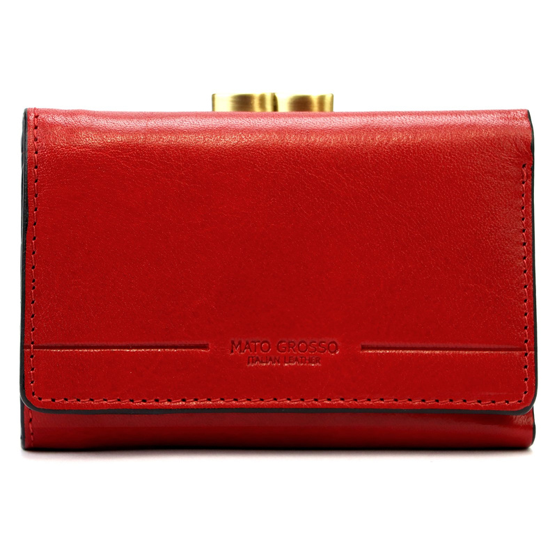 Mato Grosso damski portfel skórzana zgrabna portmonetka pojemna