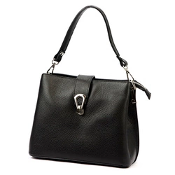 Zgrabna Damska skórzana listonoszka torebka na ramię z organizerem Luka