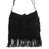 Luka Listonoszka damska skórzana z frędzlami boho torebka na ramię