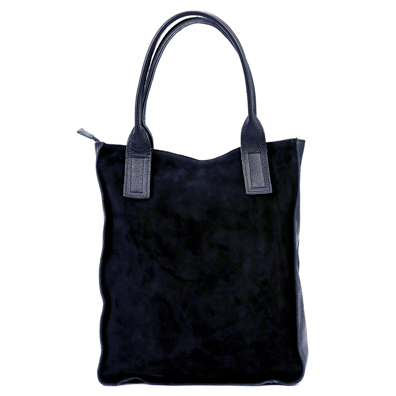 Angelo Torebka na ramię Duża damska shopperbag z kieszeniami skórzana 