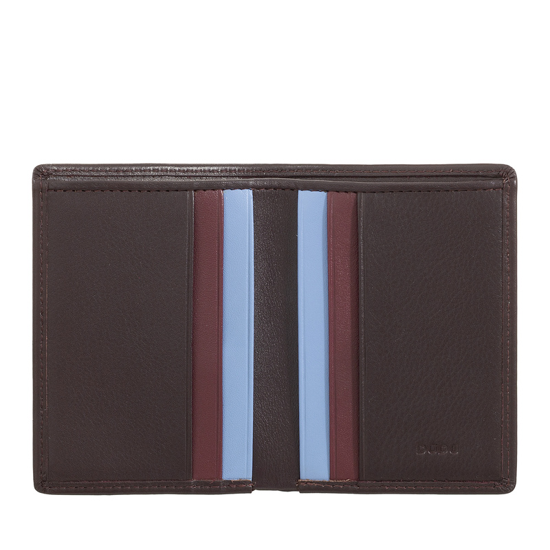 DUDU RFID Blocking Bifold Wallet dla mężczyzn, kolorowy mini portfel skórzany, mały rozmiar, 6 miejsc na karty kredytowe i kieszeń na gotówkę